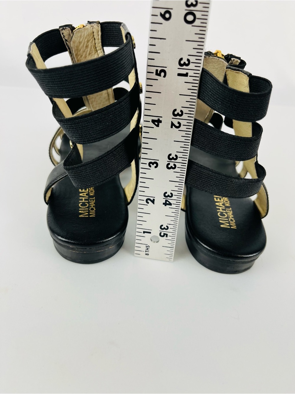 MICHAEL Michael Kors "Codie" Vachetta Leather Gladiator Sandals Size 7.5 - Picture 8 of 14